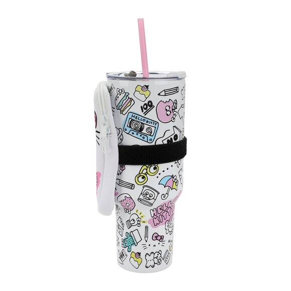 Hello Kitty 40 Oz Stainless Steel Tumbler With Attachable Bag - Picture 2 of 16